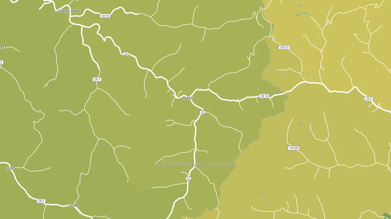 Sedalia, WV block-group voter-turnout map