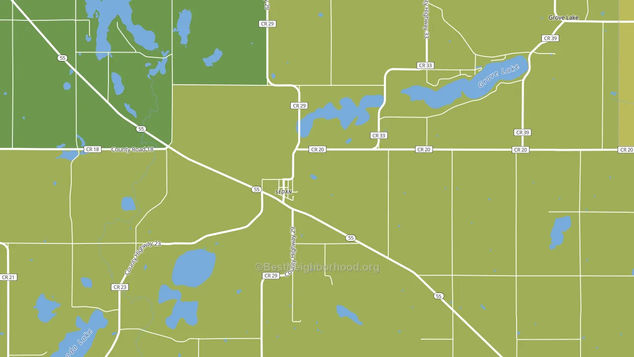 Sedan, MN block-group voter-turnout map