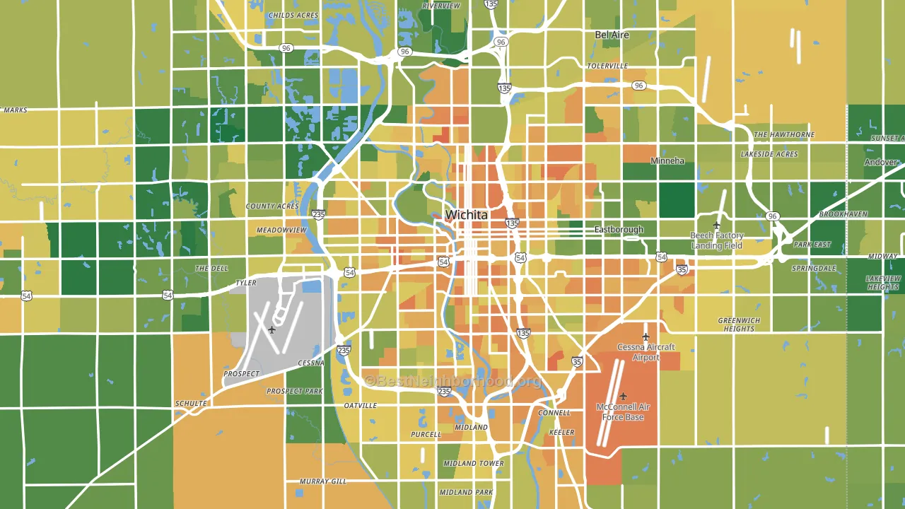 Sedgwick County, KS block-group voter-turnout map