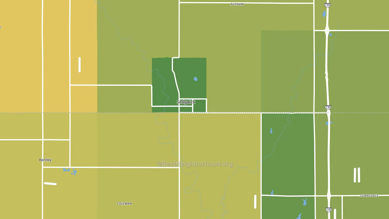 Sedgwick, KS block-group voter-turnout map
