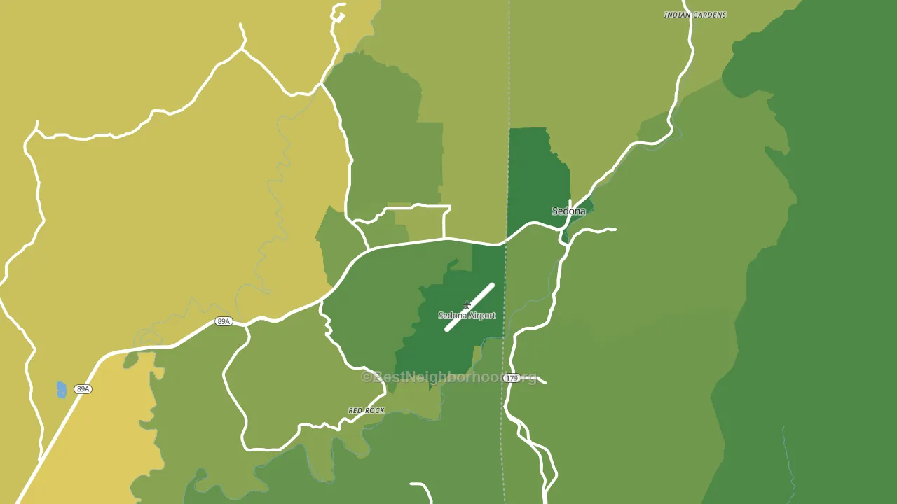 Sedona, AZ block-group voter-turnout map