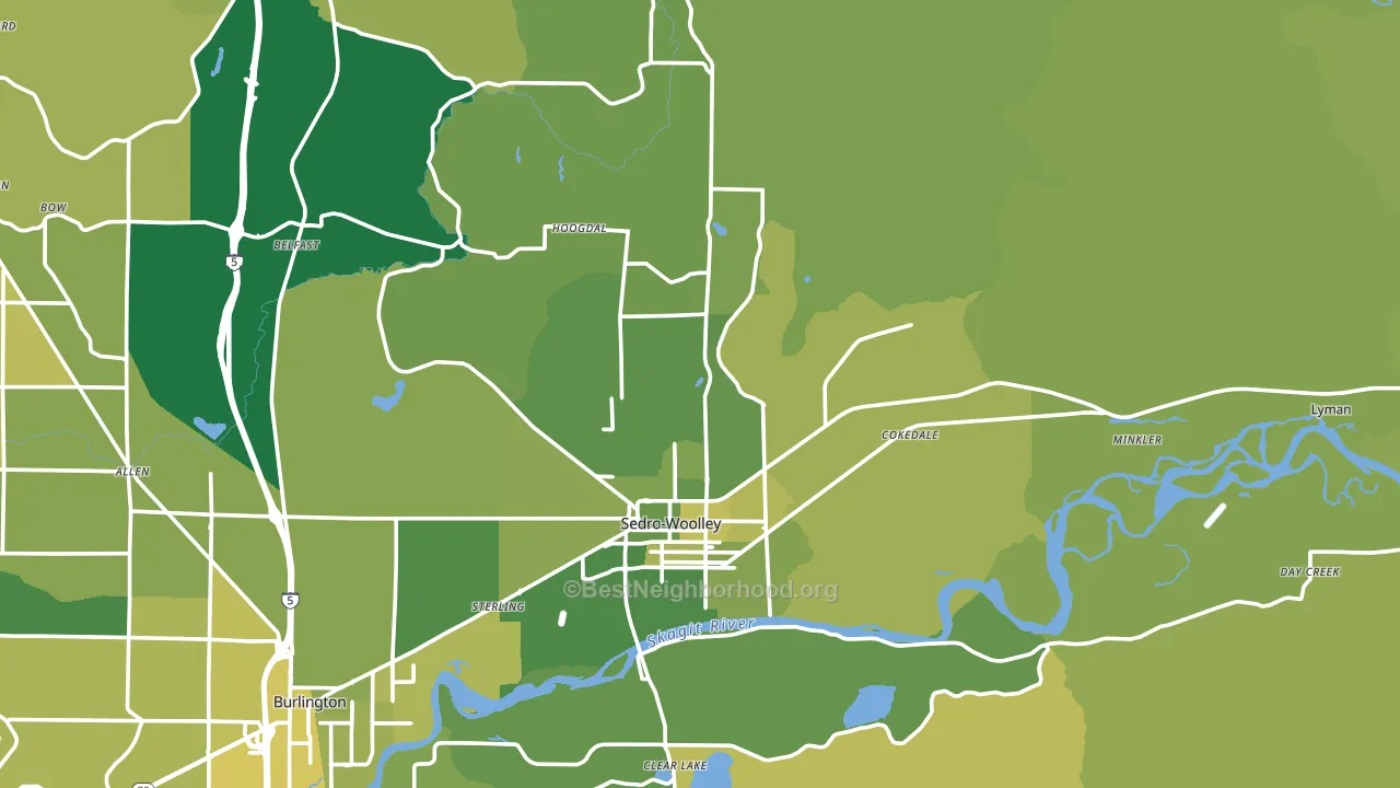 Sedro-Woolley, WA block-group voter-turnout map