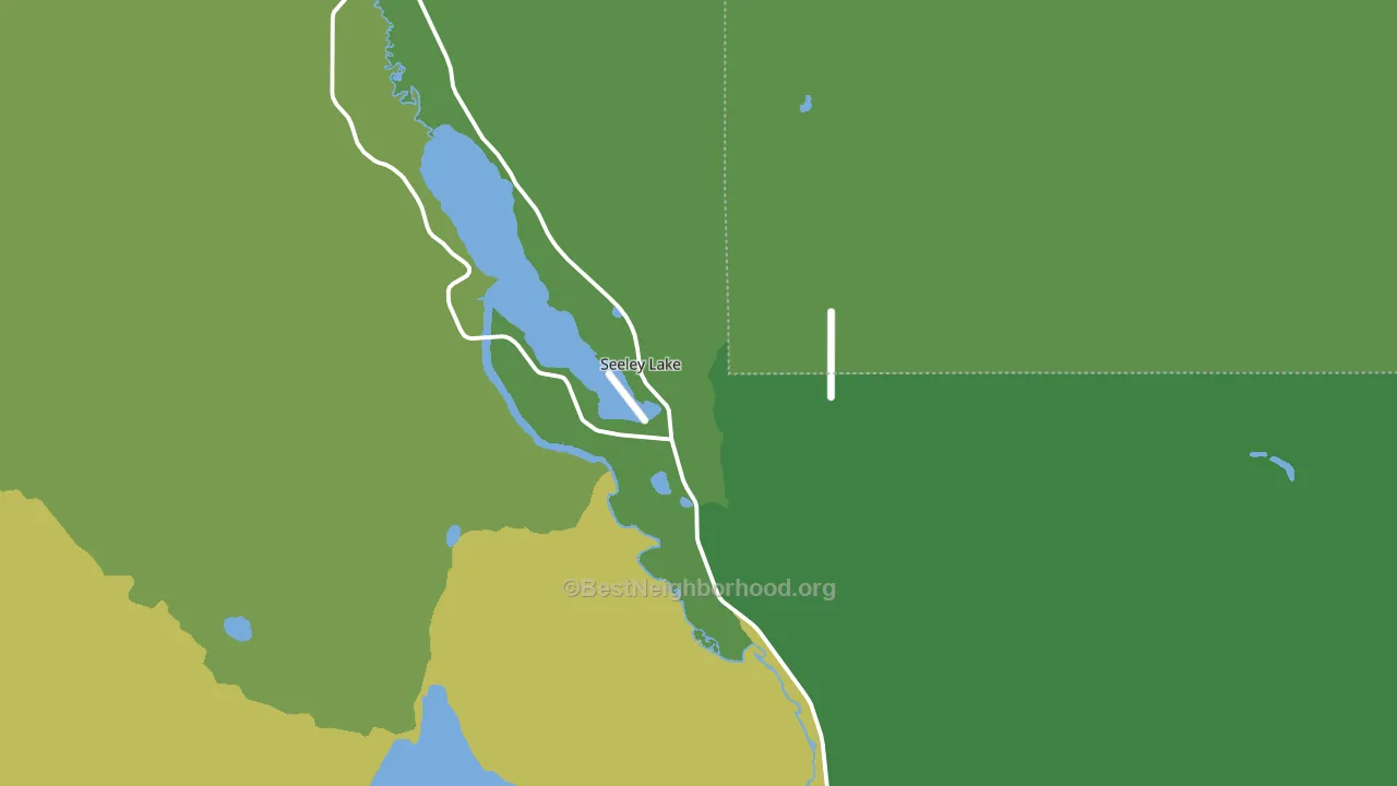 Seeley Lake, MT block-group voter-turnout map