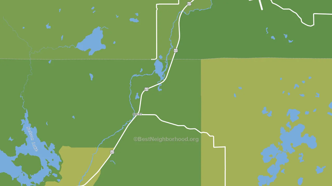 Seeleys, WI block-group voter-turnout map