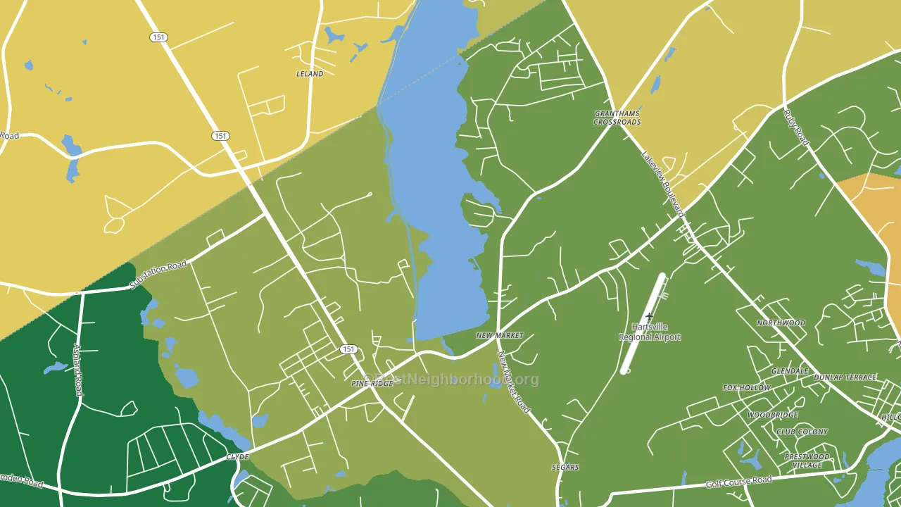 Segars, SC block-group voter-turnout map