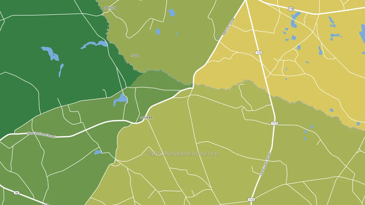 Seivern, SC block-group voter-turnout map