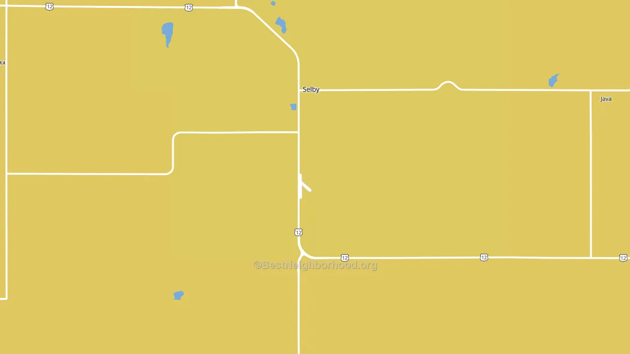 Selby, SD block-group voter-turnout map