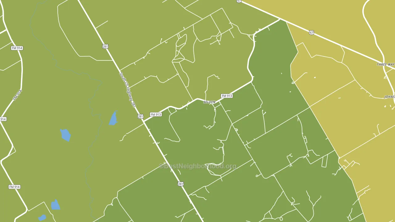 Selden, TX block-group voter-turnout map