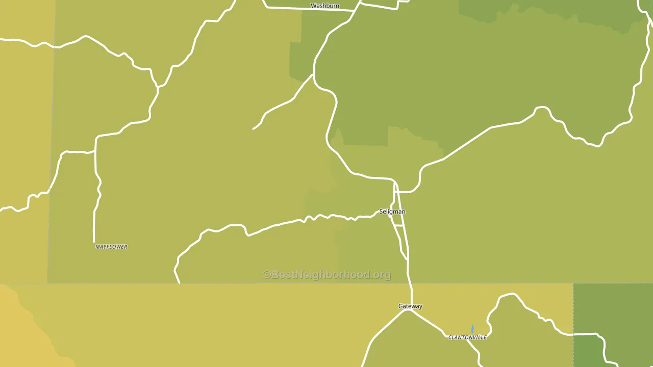 Seligman, MO block-group voter-turnout map