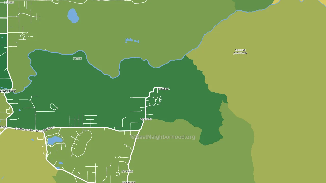 Selleck, WA block-group voter-turnout map