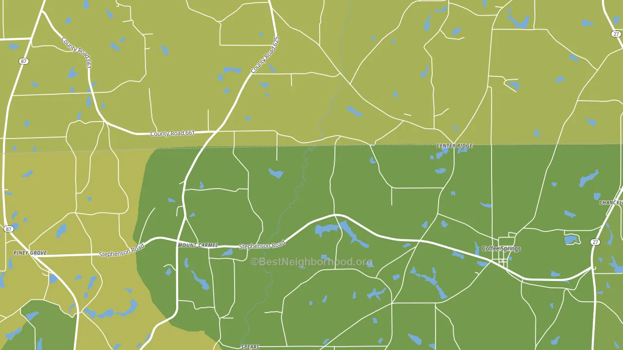 Sellersville, AL block-group voter-turnout map