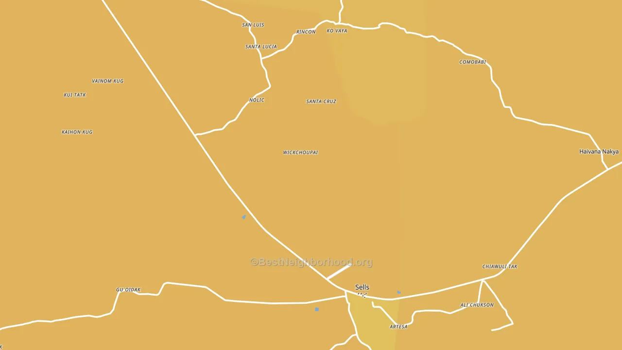 Sells, AZ block-group voter-turnout map