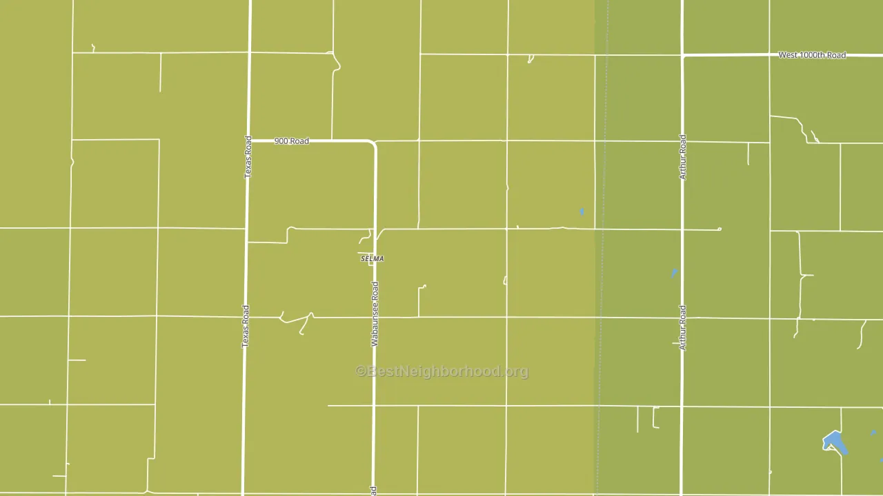 Selma, KS block-group voter-turnout map