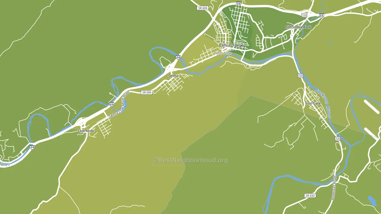 Selma, VA block-group voter-turnout map