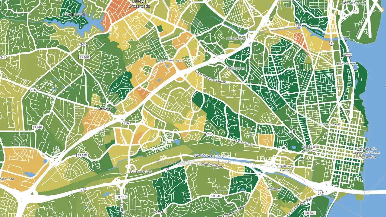 Seminary Hill, Alexandria, VA block-group voter-turnout map