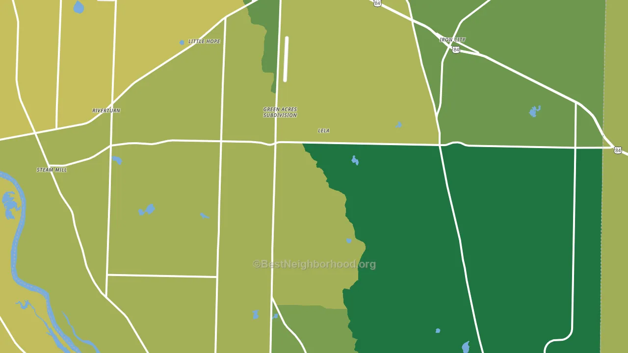 Seminole County, GA block-group voter-turnout map
