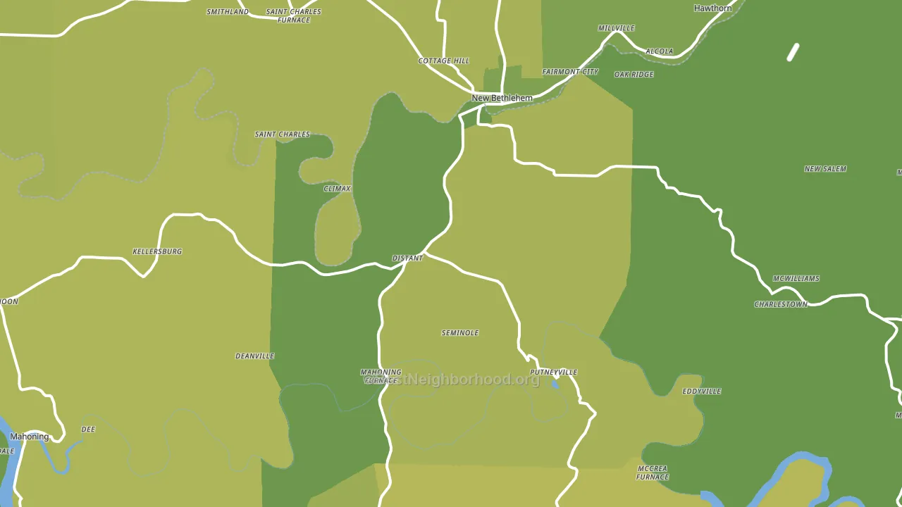 Seminole, PA block-group voter-turnout map