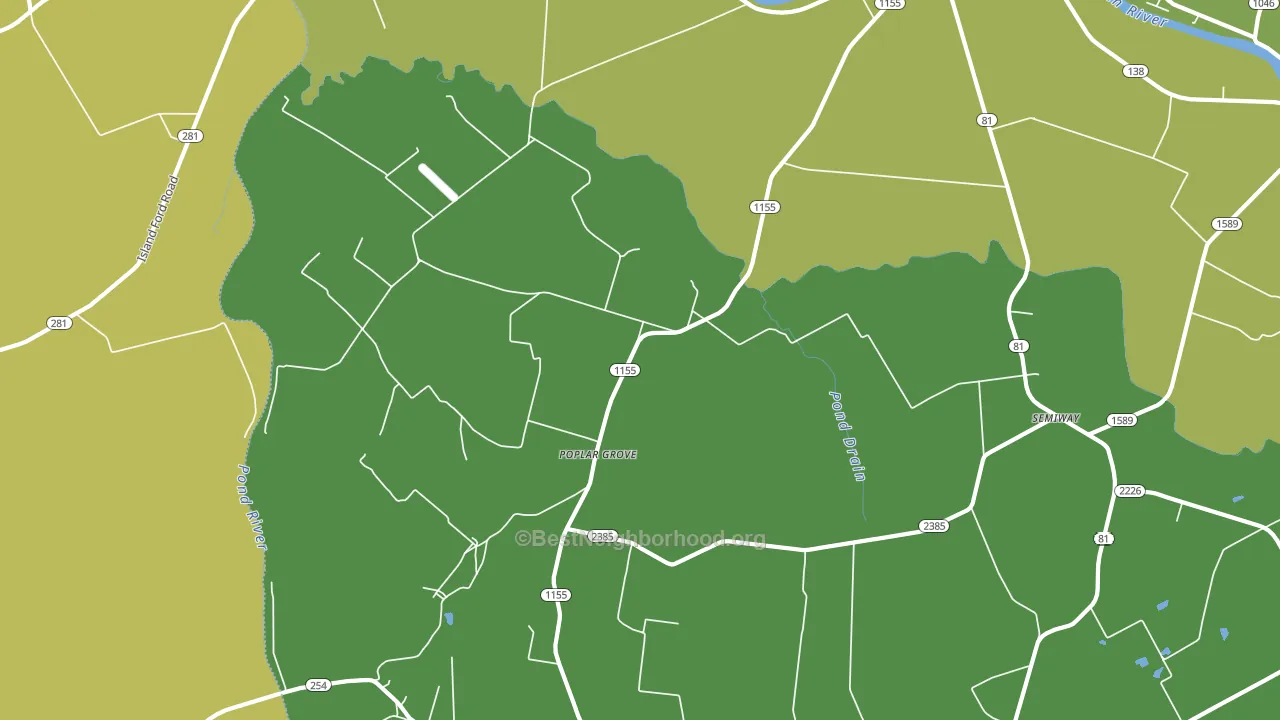 Semiway, KY block-group voter-turnout map