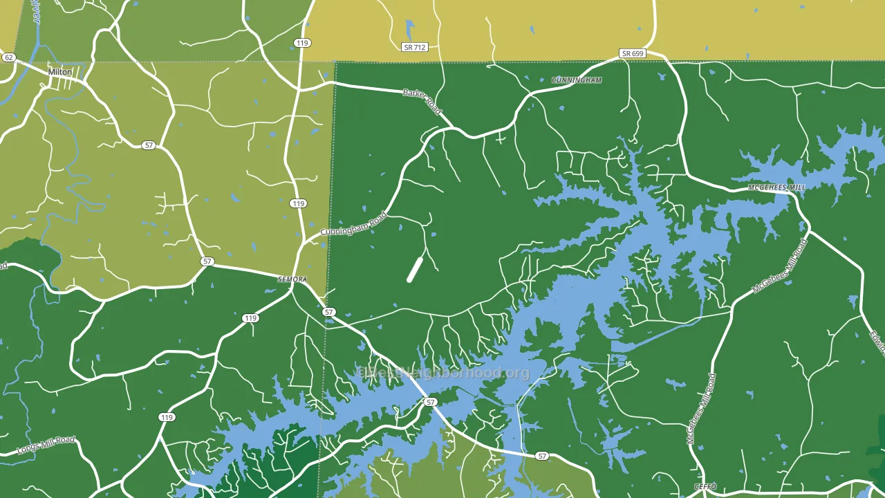 Semora, NC block-group voter-turnout map