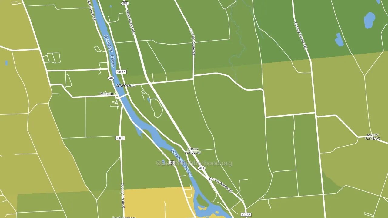 Seneca Hill, NY block-group voter-turnout map