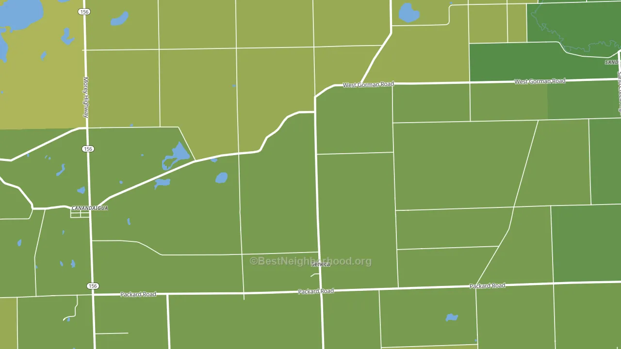 Seneca, MI block-group voter-turnout map
