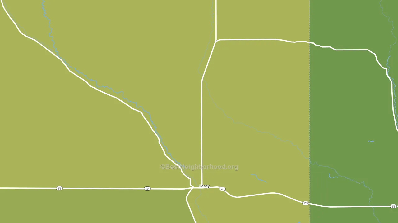 Seney, MI block-group voter-turnout map