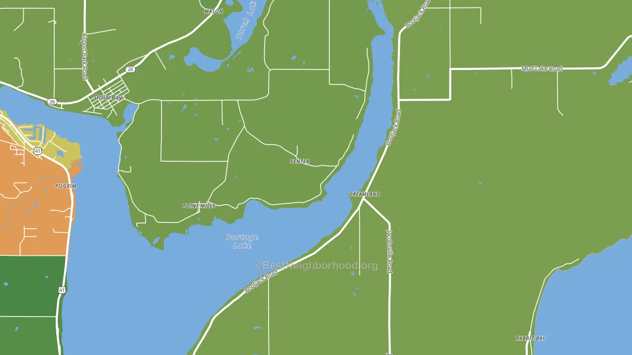 Senter, MI block-group voter-turnout map