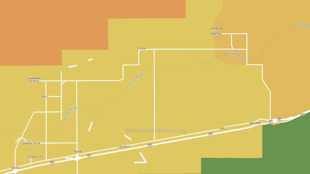 Sentinel, AZ block-group voter-turnout map