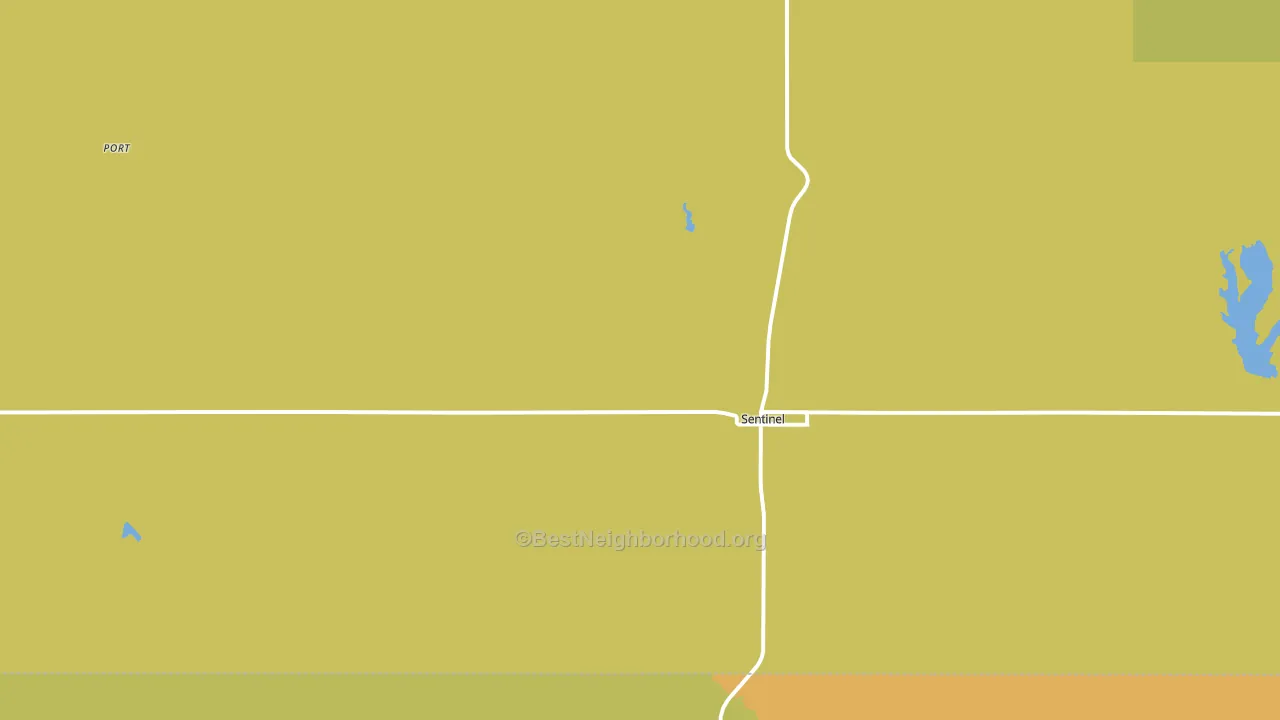 Sentinel, OK block-group voter-turnout map
