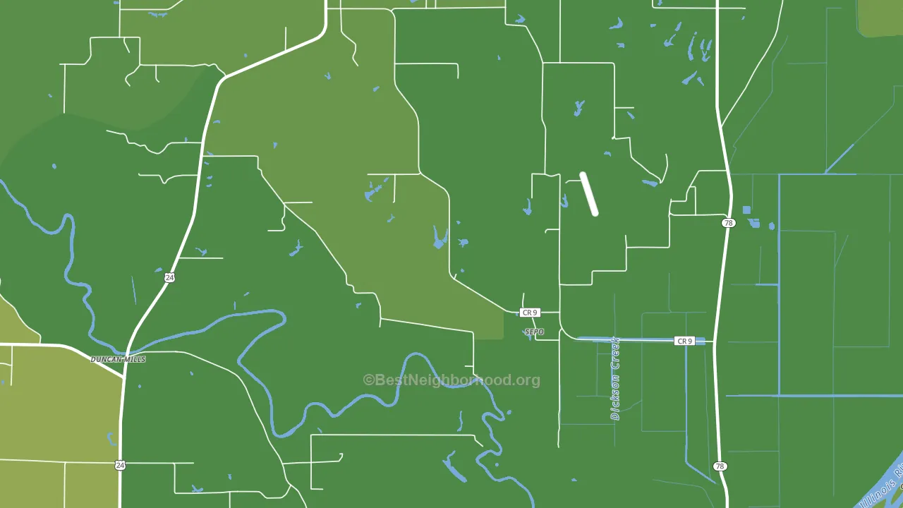 Sepo, IL block-group voter-turnout map