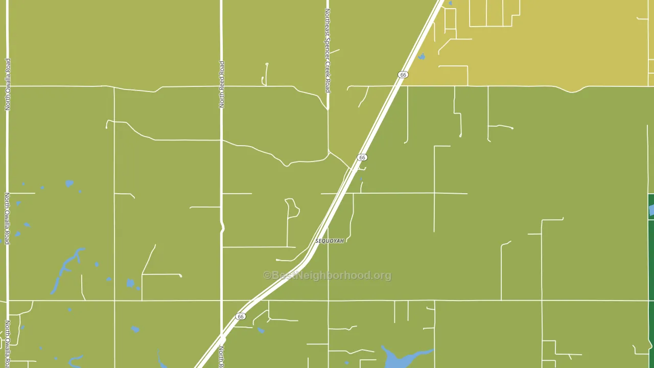 Sequoyah, OK block-group voter-turnout map