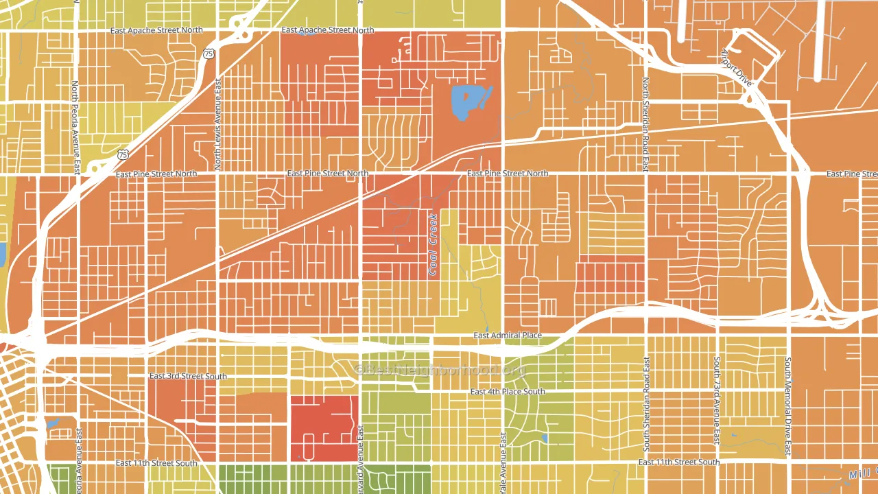 Sequoyah, Tulsa, OK block-group voter-turnout map