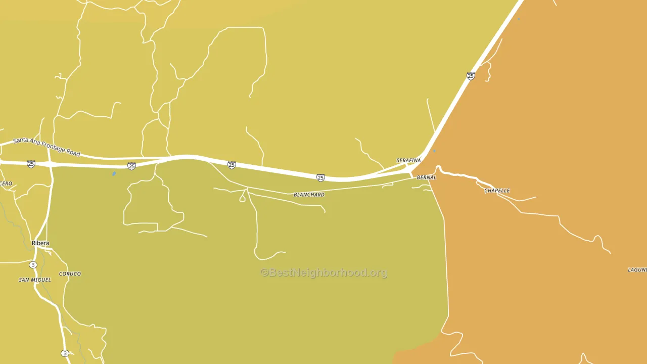 Serafina, NM block-group voter-turnout map