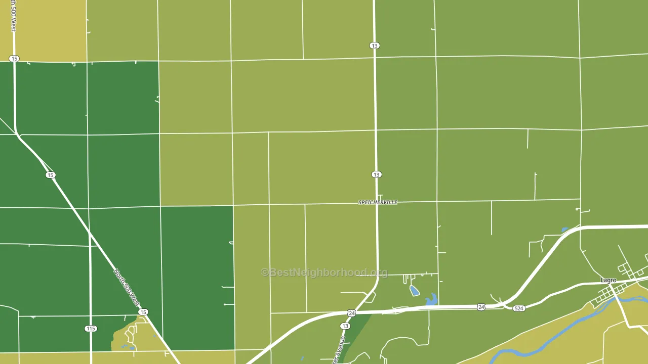 Servia, IN block-group voter-turnout map