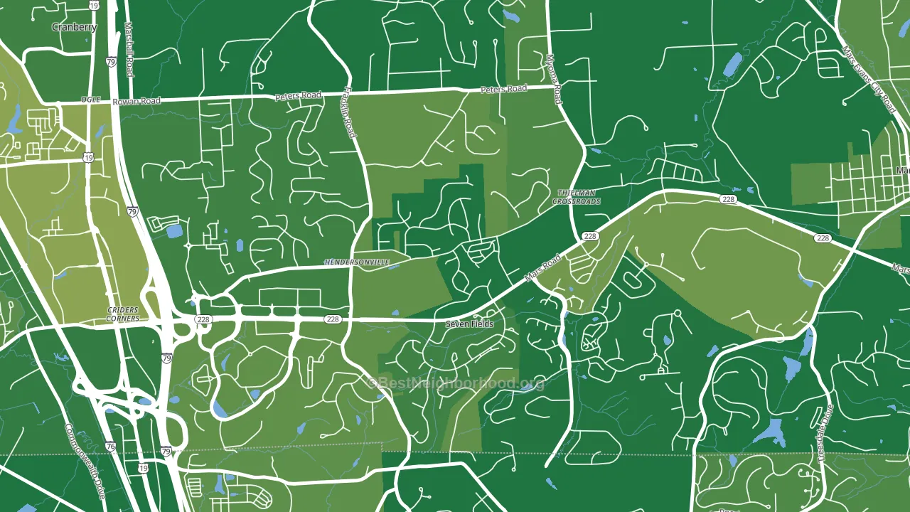 Seven Fields, PA block-group voter-turnout map