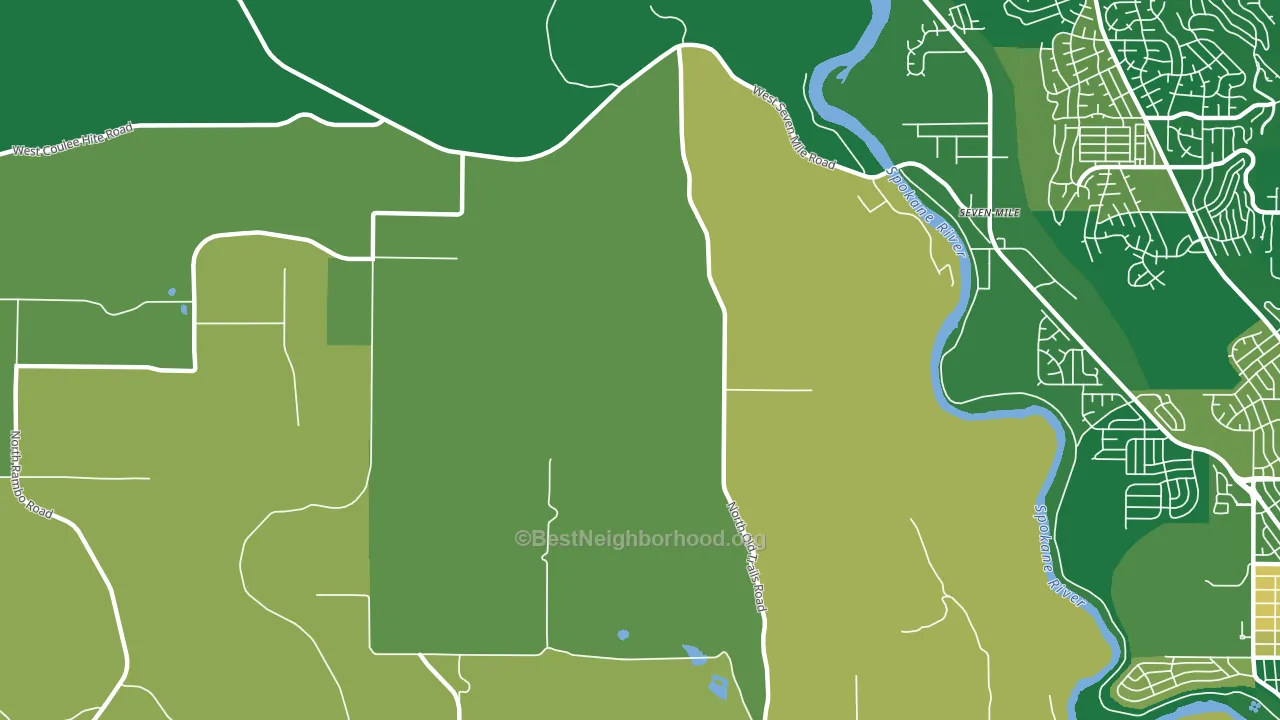 Seven Mile, WA block-group voter-turnout map