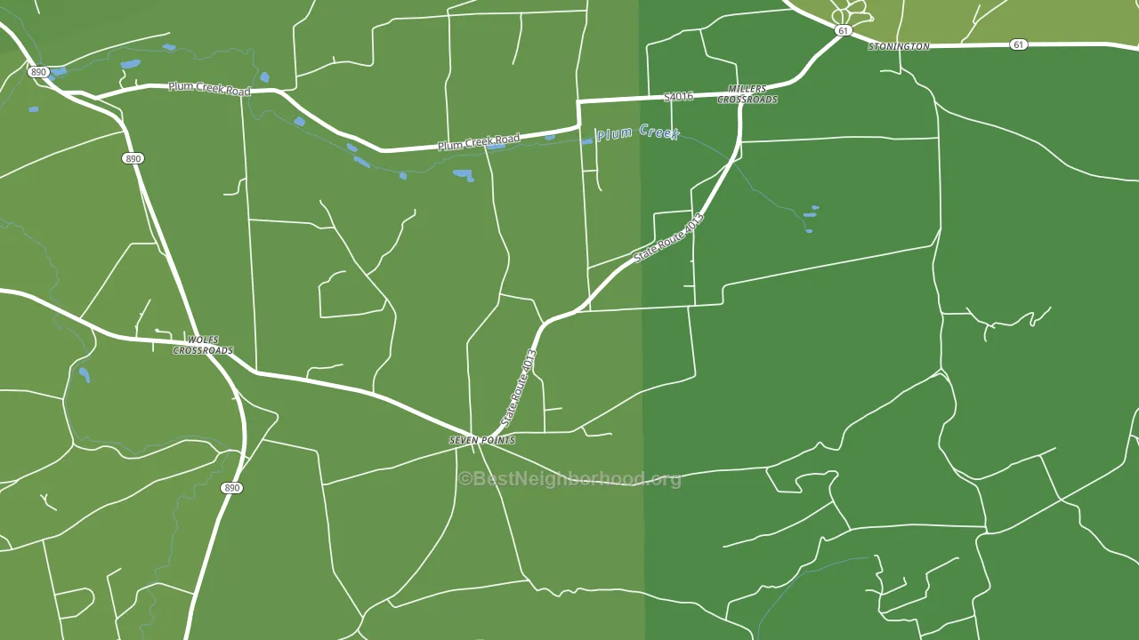 Seven Points, PA block-group voter-turnout map