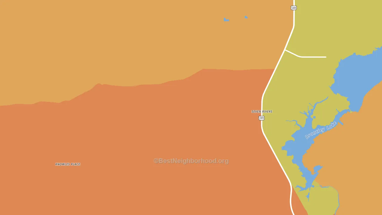 Seven Rivers, NM block-group voter-turnout map