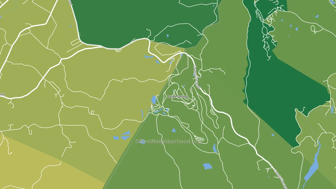 Seven Springs, PA block-group voter-turnout map