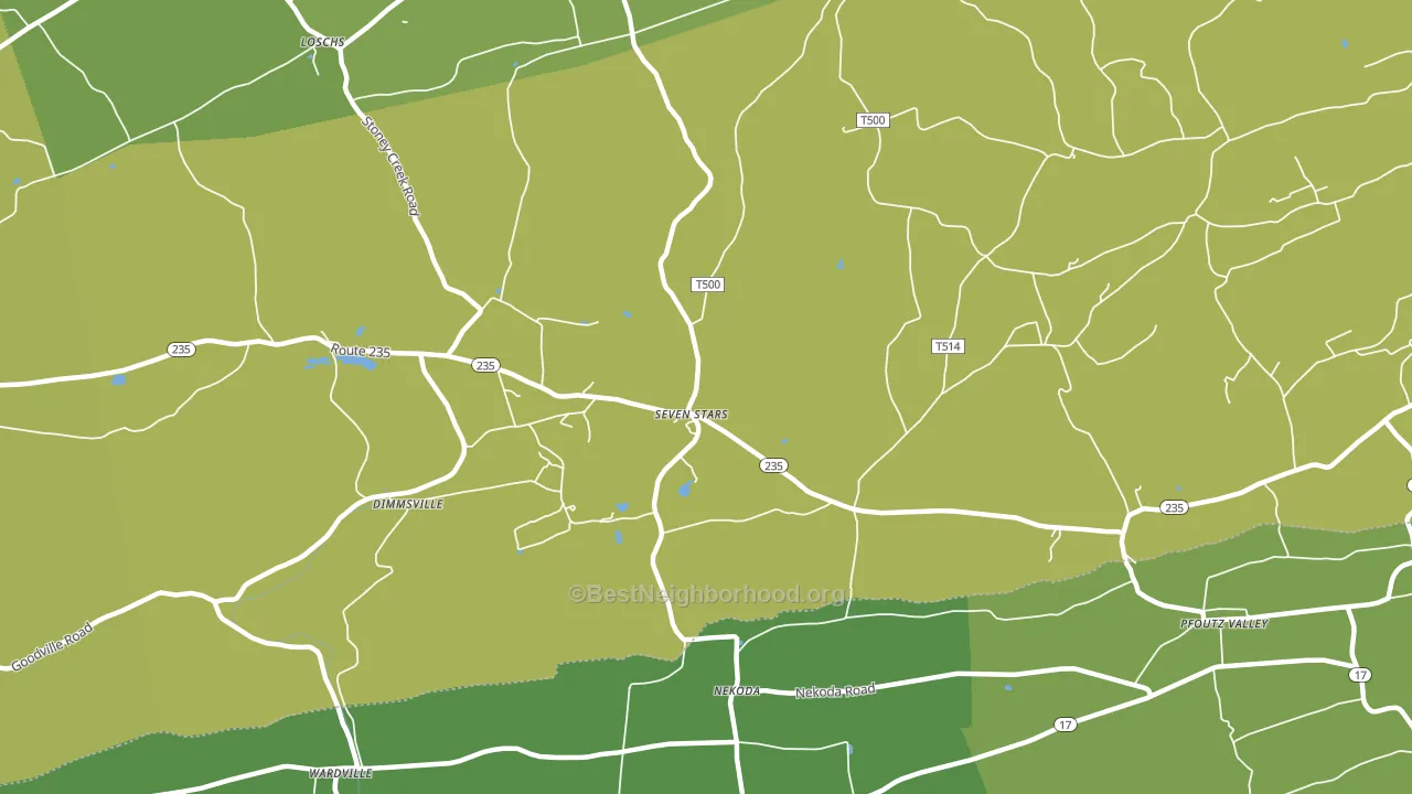 Seven Stars, PA block-group voter-turnout map