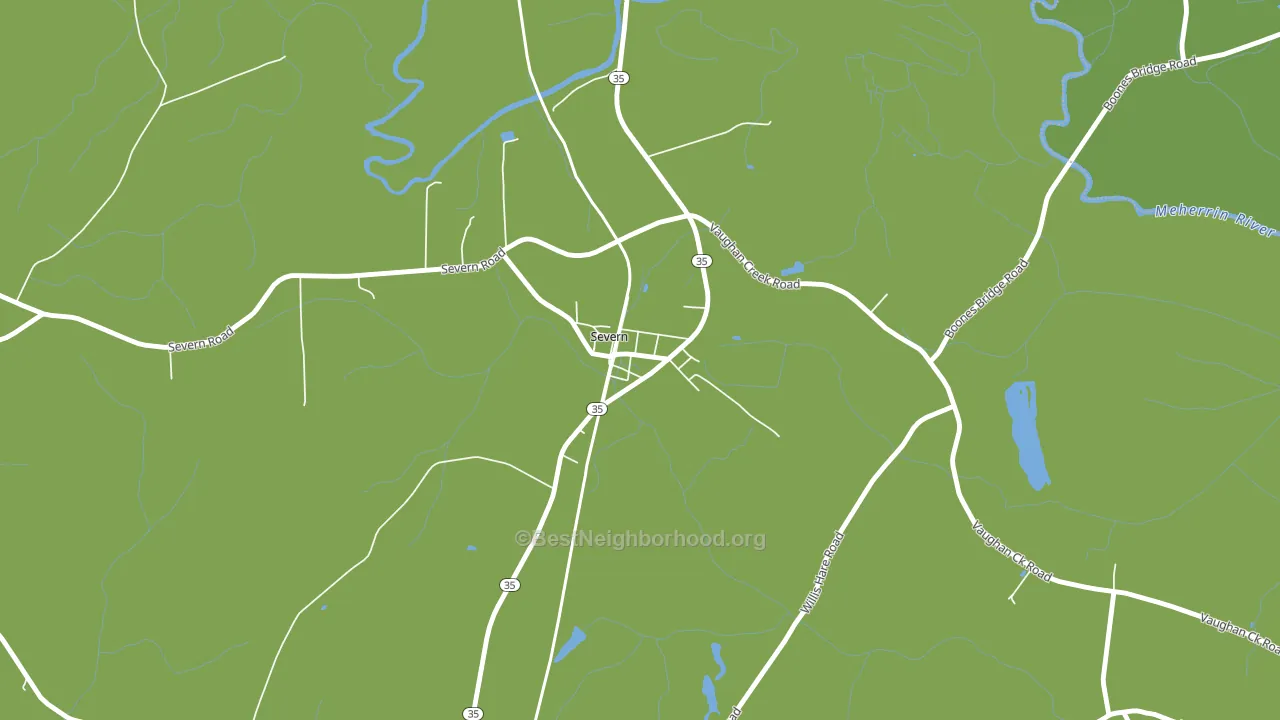 Severn, NC block-group voter-turnout map