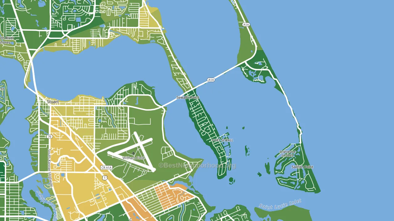 Sewalls Point, FL block-group voter-turnout map