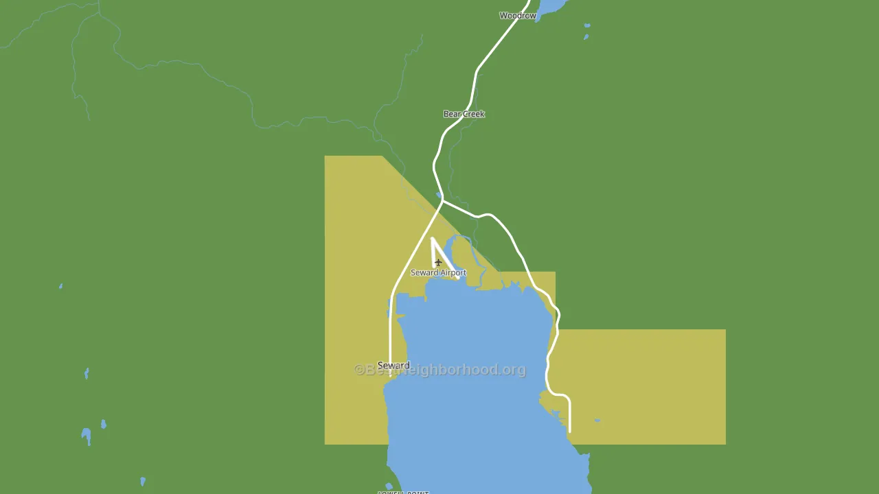 Seward, AK block-group voter-turnout map