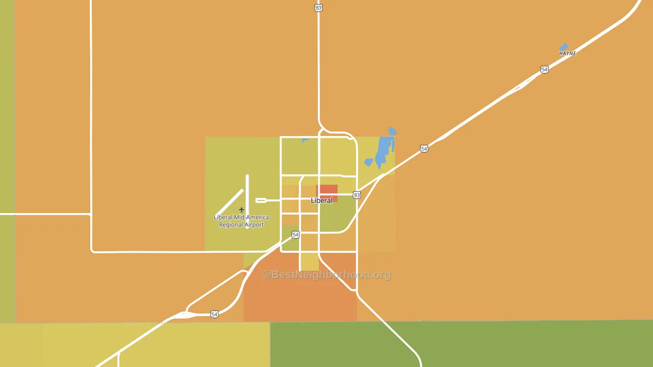 Seward County, KS block-group voter-turnout map