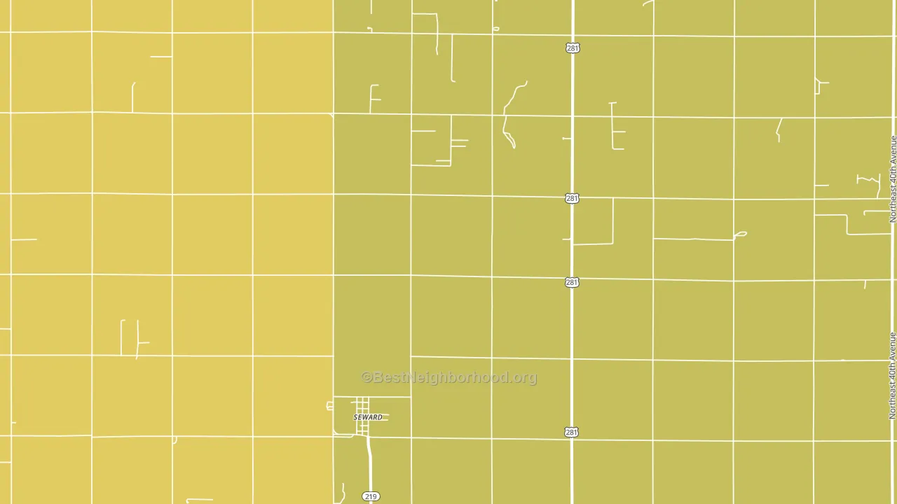 Seward, KS block-group voter-turnout map