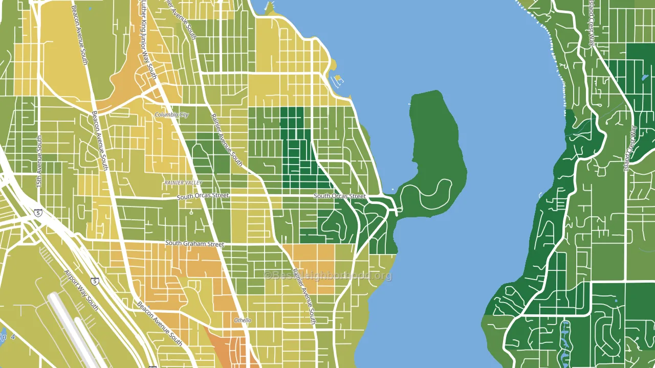 Seward Park, Seattle, WA block-group voter-turnout map