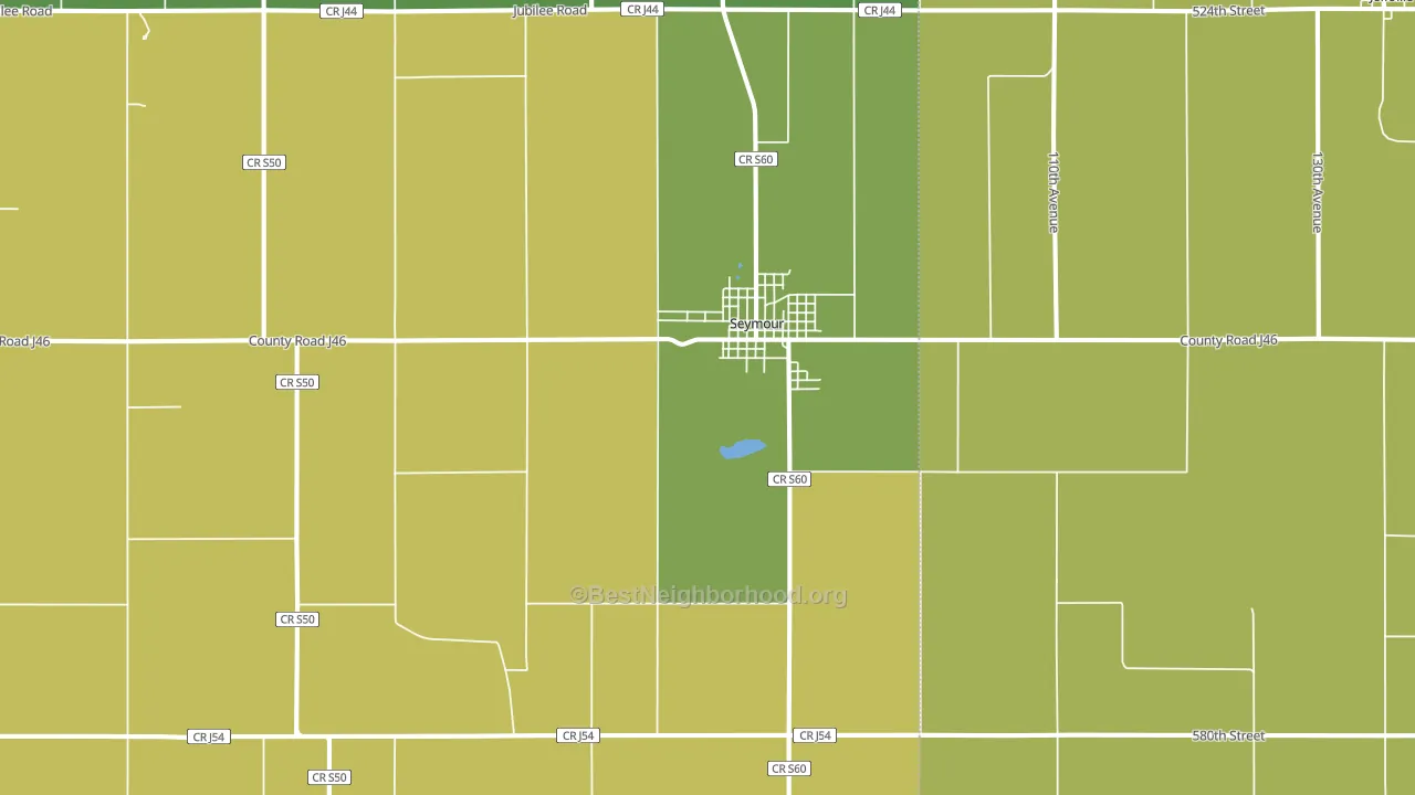 Seymour, IA block-group voter-turnout map