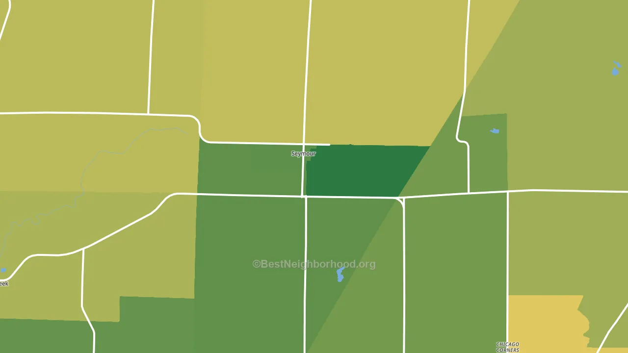 Seymour, WI block-group voter-turnout map