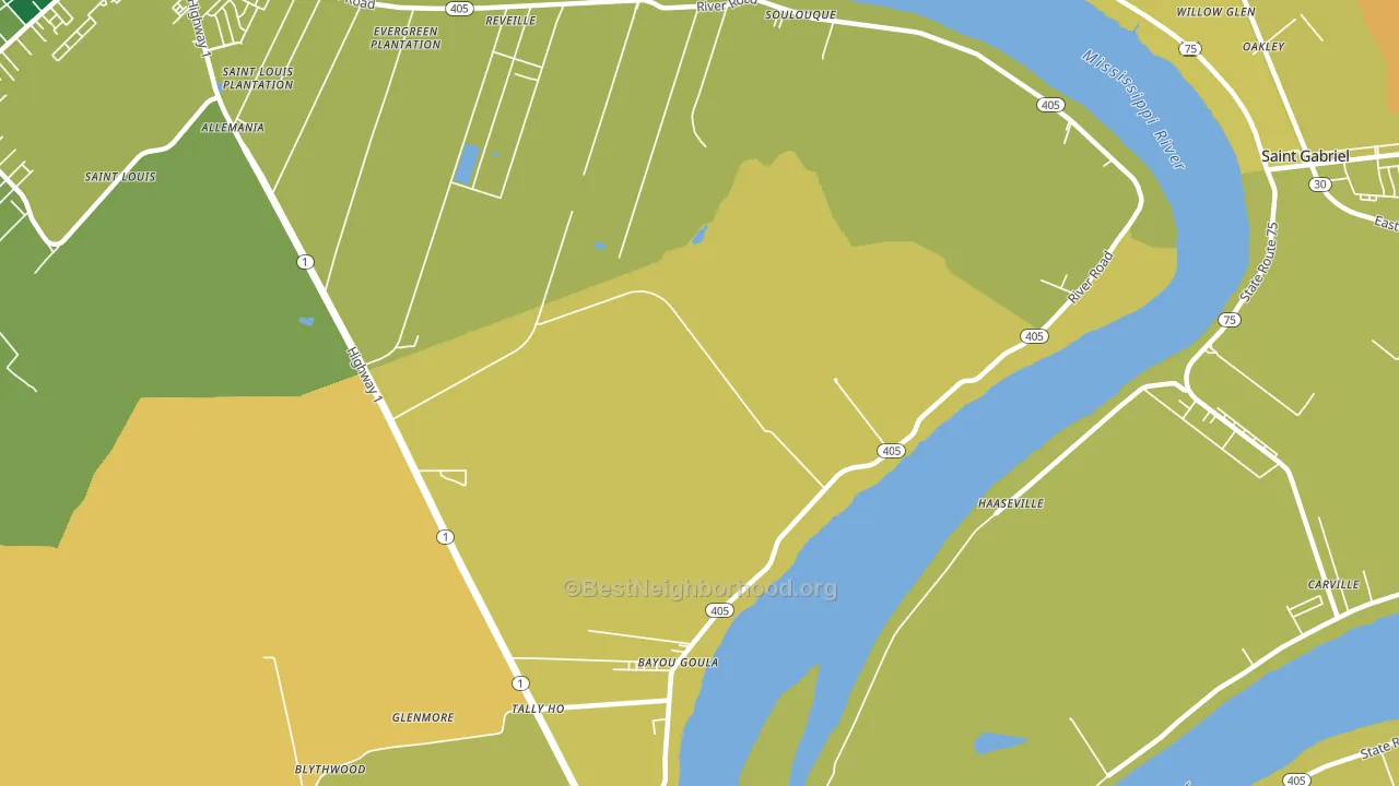 Seymourville, LA block-group voter-turnout map
