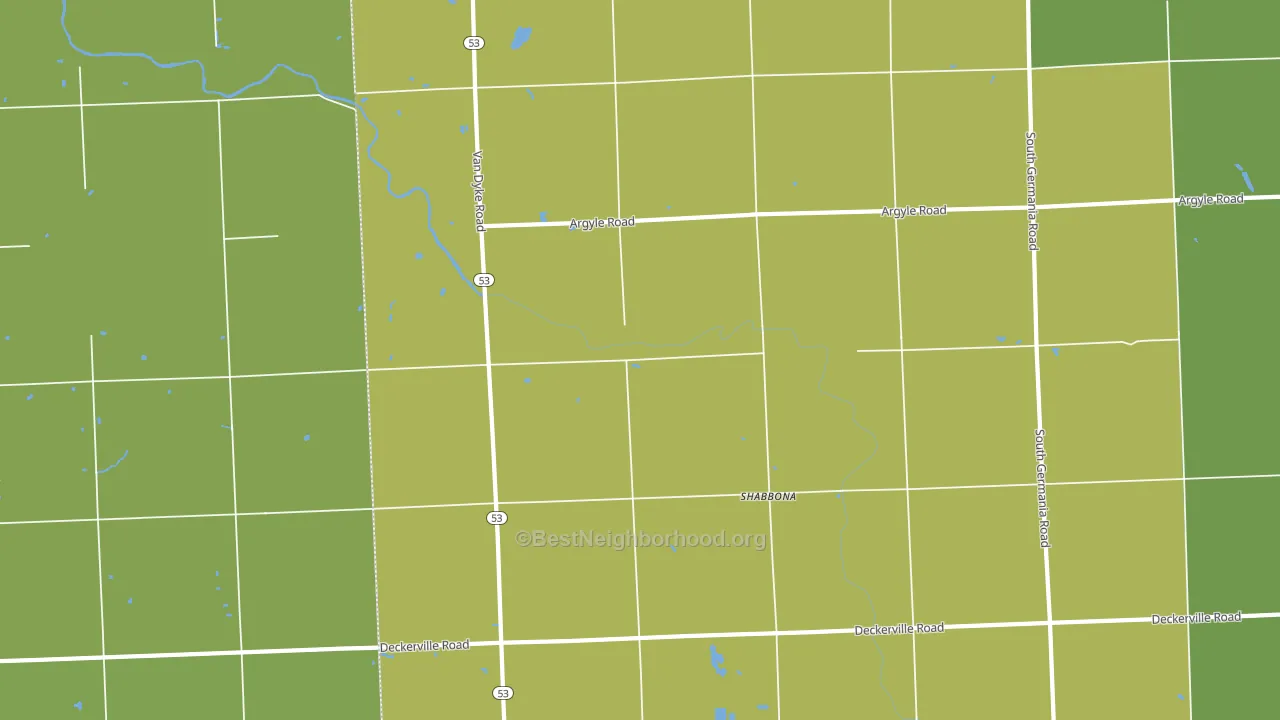 Shabbona, MI block-group voter-turnout map